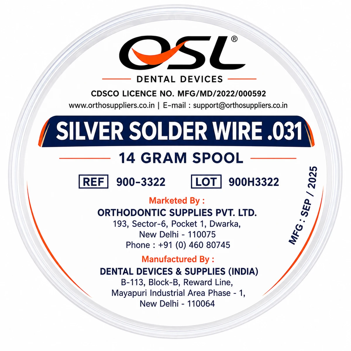 OSL Silver Solder Wire Spool - 14 gm