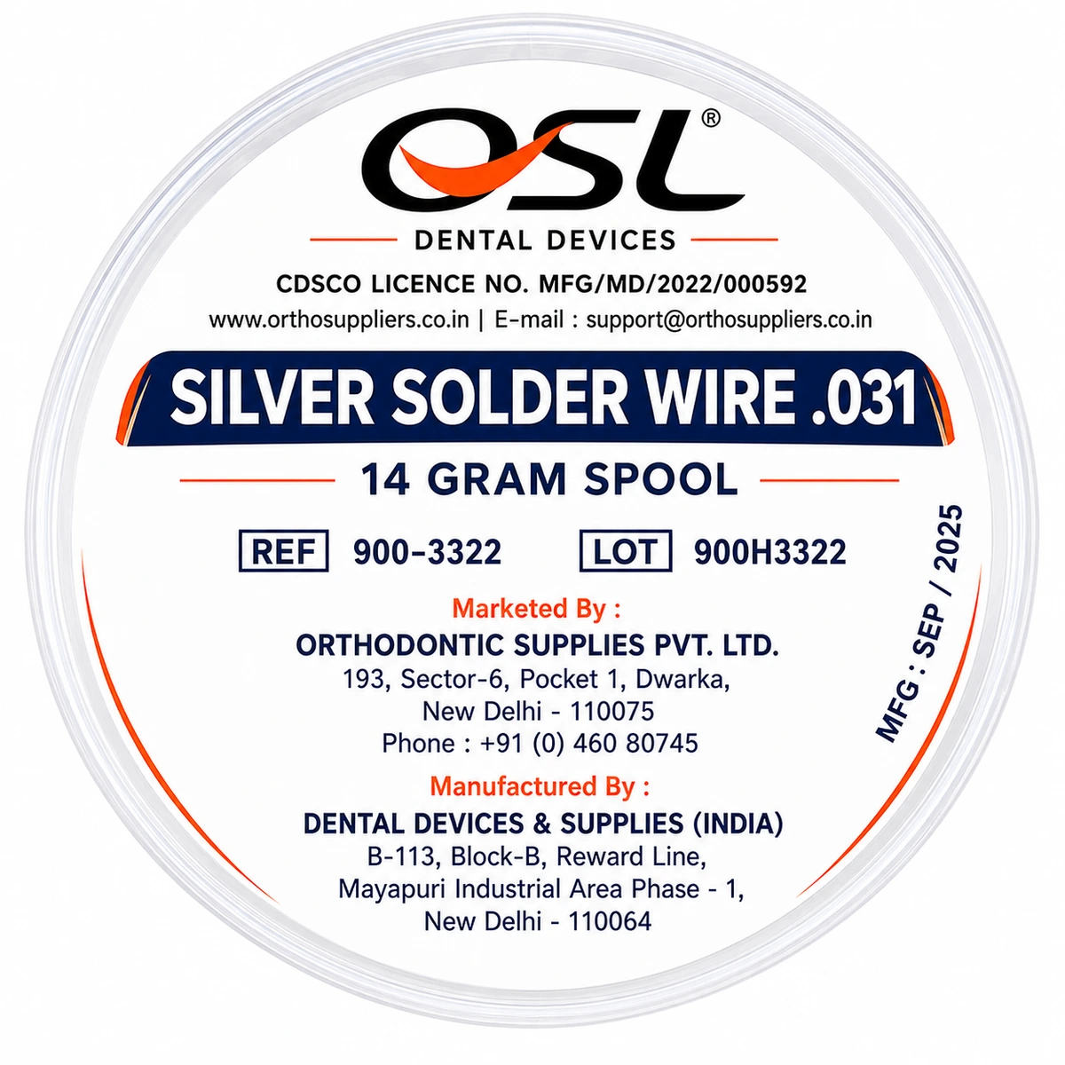 OSL Silver Solder Wire Spool - 14 gm