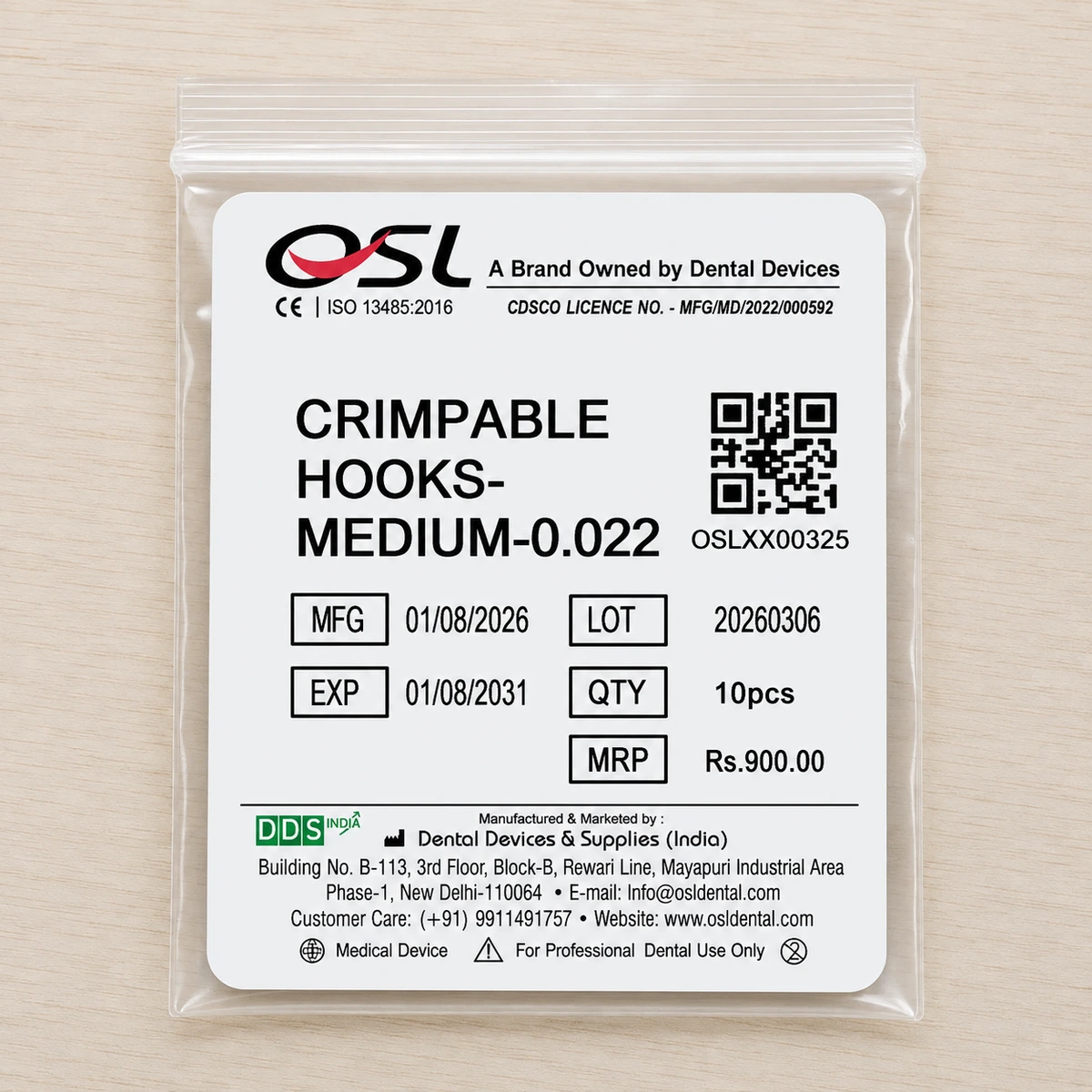 OSL Crimpable Hooks - Long (Pack Of 10)