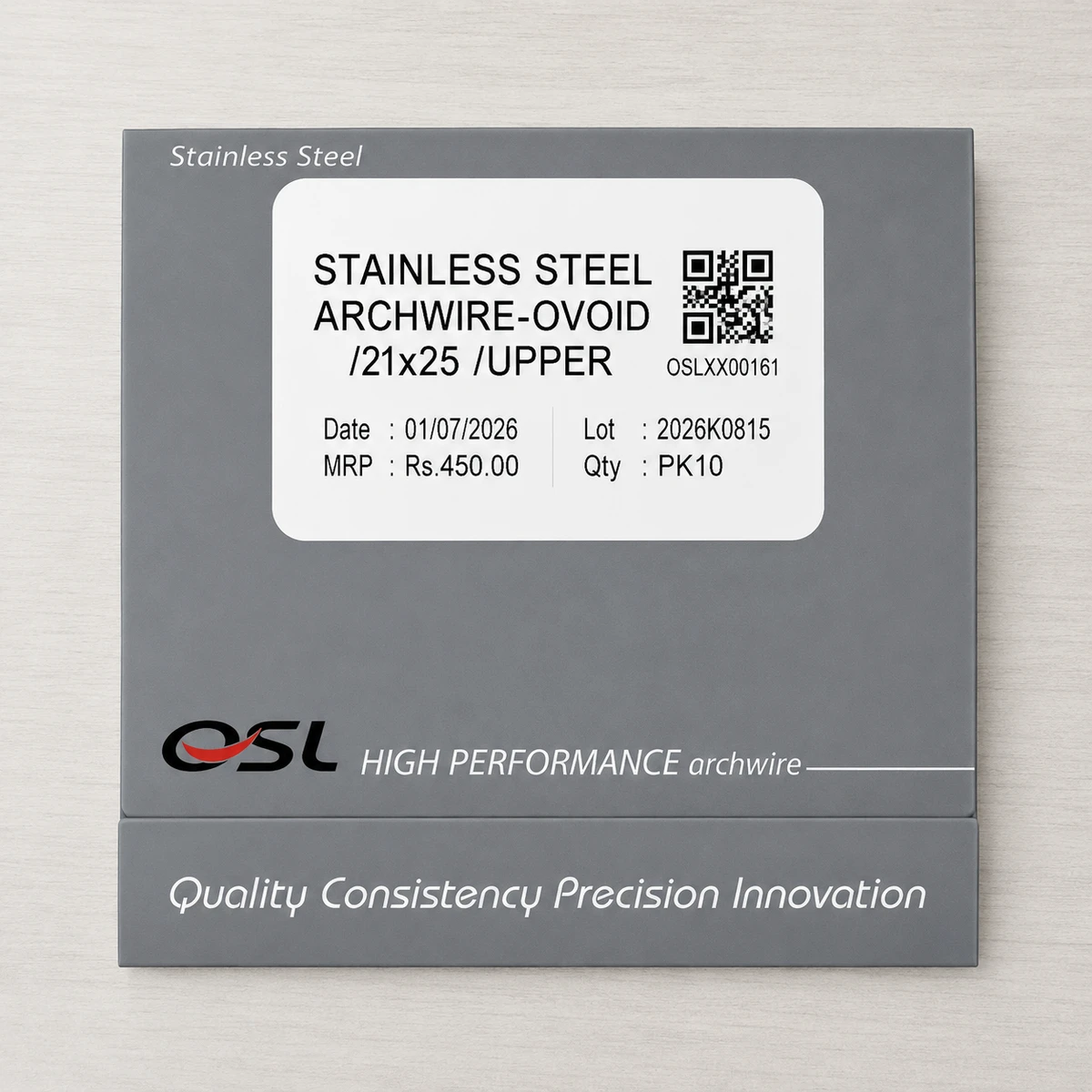 OSL SS-Stainless Steel Ovoid Rectangular- 21x25 Upper (Pack of 10)