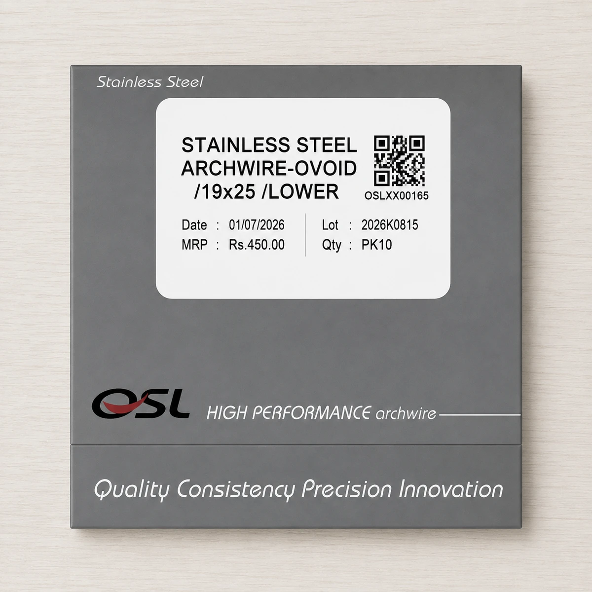 OSL SS-Stainless Steel Ovoid Rectangular- 19x25 Lower (Pack of 10)