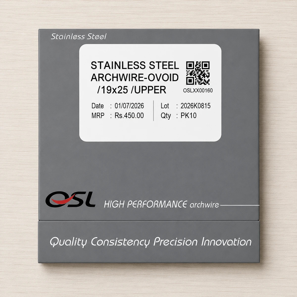 OSL SS-Stainless Steel Ovoid Rectangular- 19x25 Upper (Pack of 10)