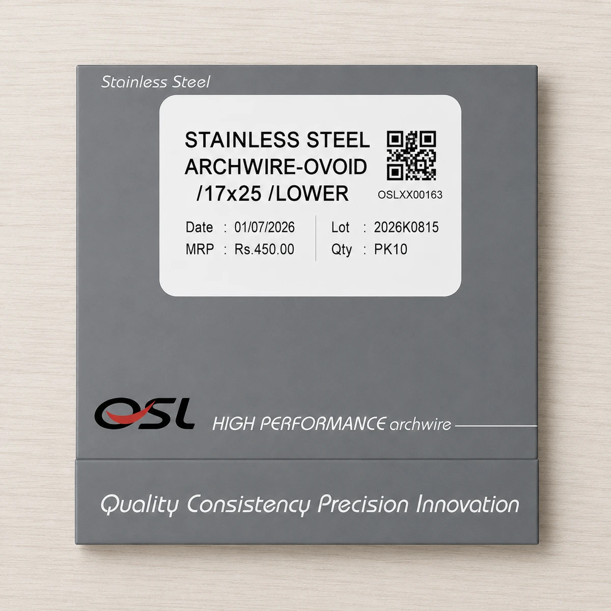 OSL SS-Stainless Steel Ovoid Rectangular- 17x25 Lower (Pack of 10)