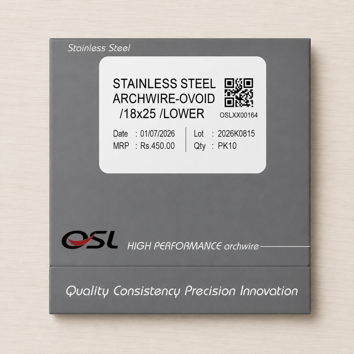OSL SS-Stainless Steel Ovoid Rectangular- 18x25 Lower (Pack of 10)