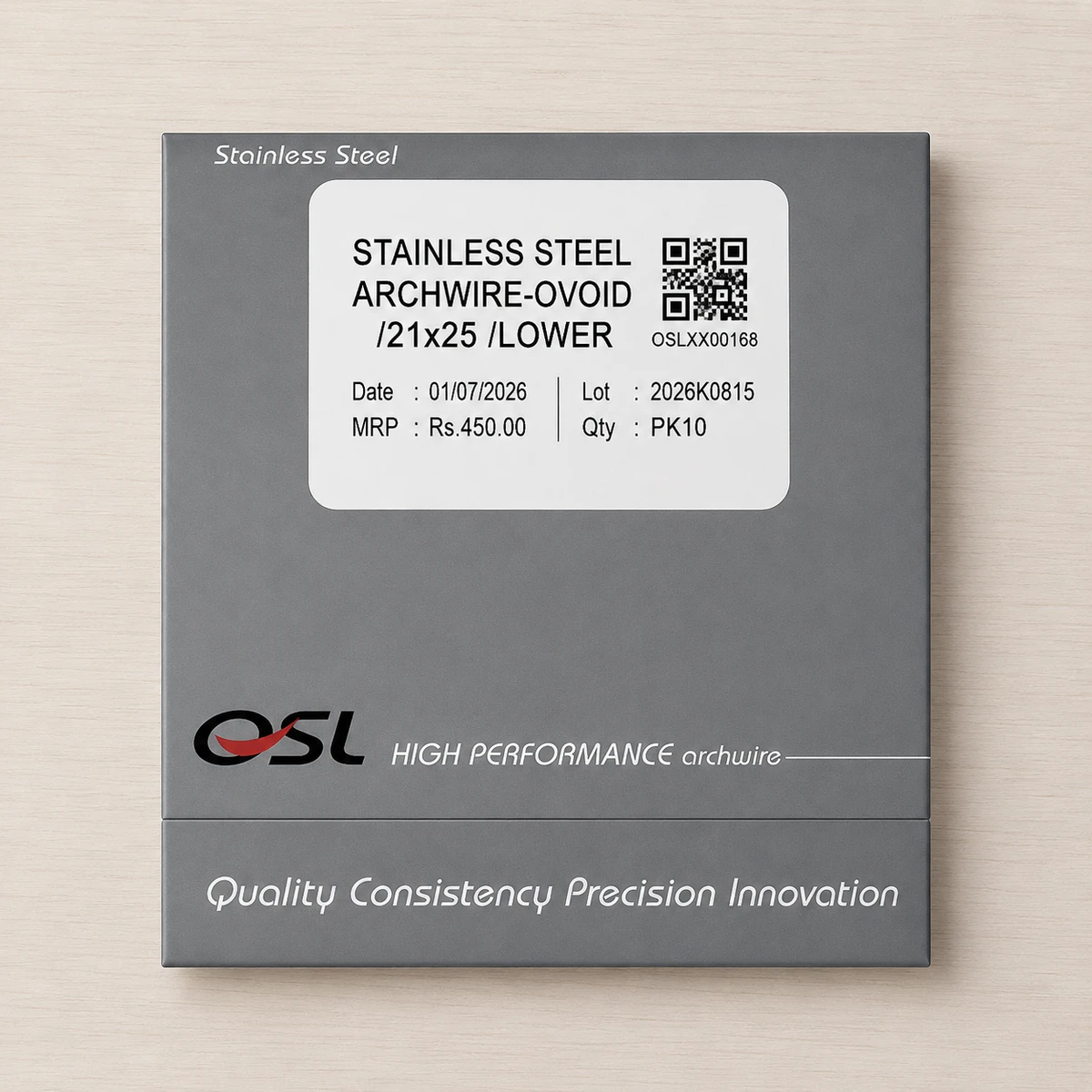 OSL SS-Stainless Steel Ovoid Rectangular- 21x25 Lower (Pack of 10)