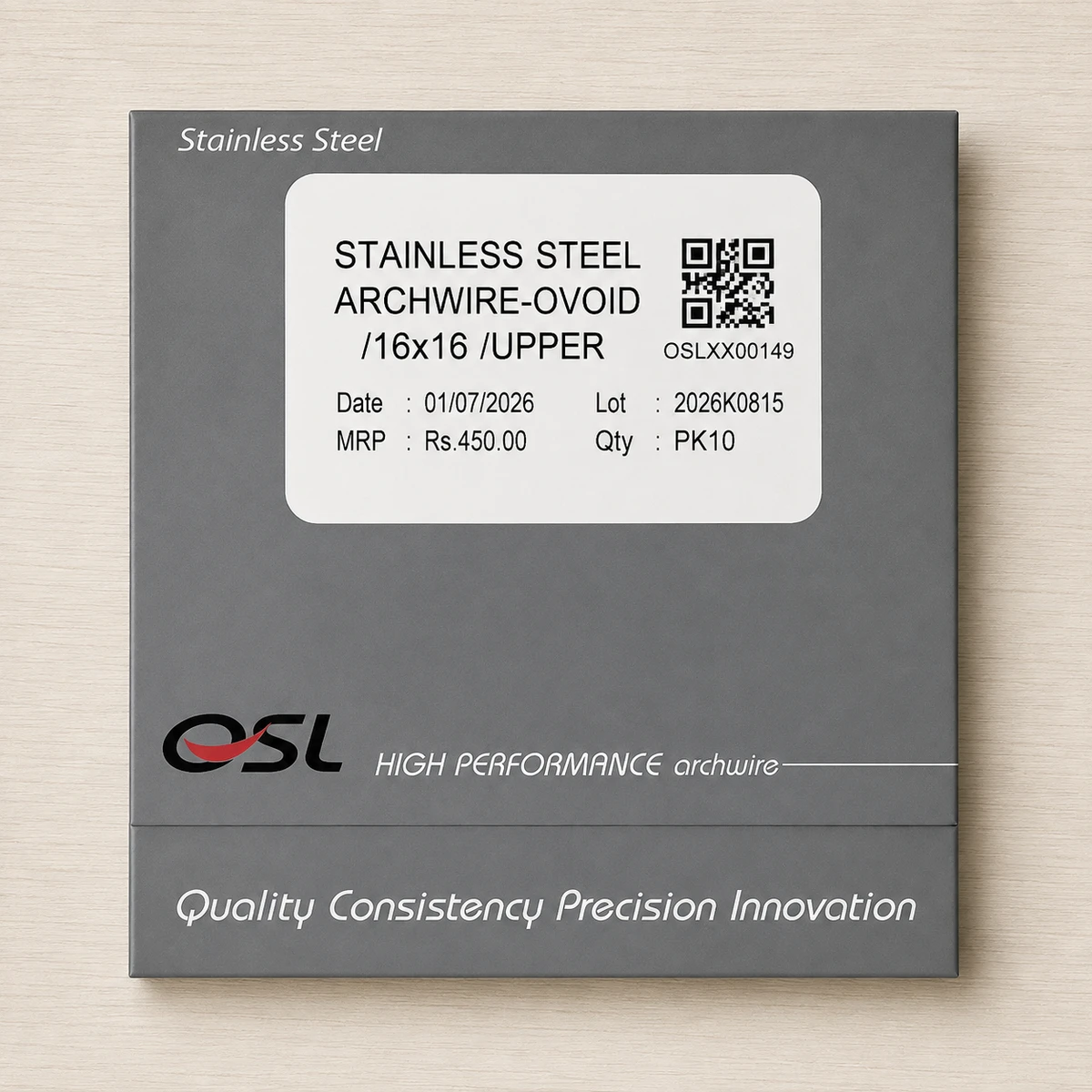 OSL SS-Stainless Steel Ovoid Rectangular- 16x16 Upper (Pack of 10)