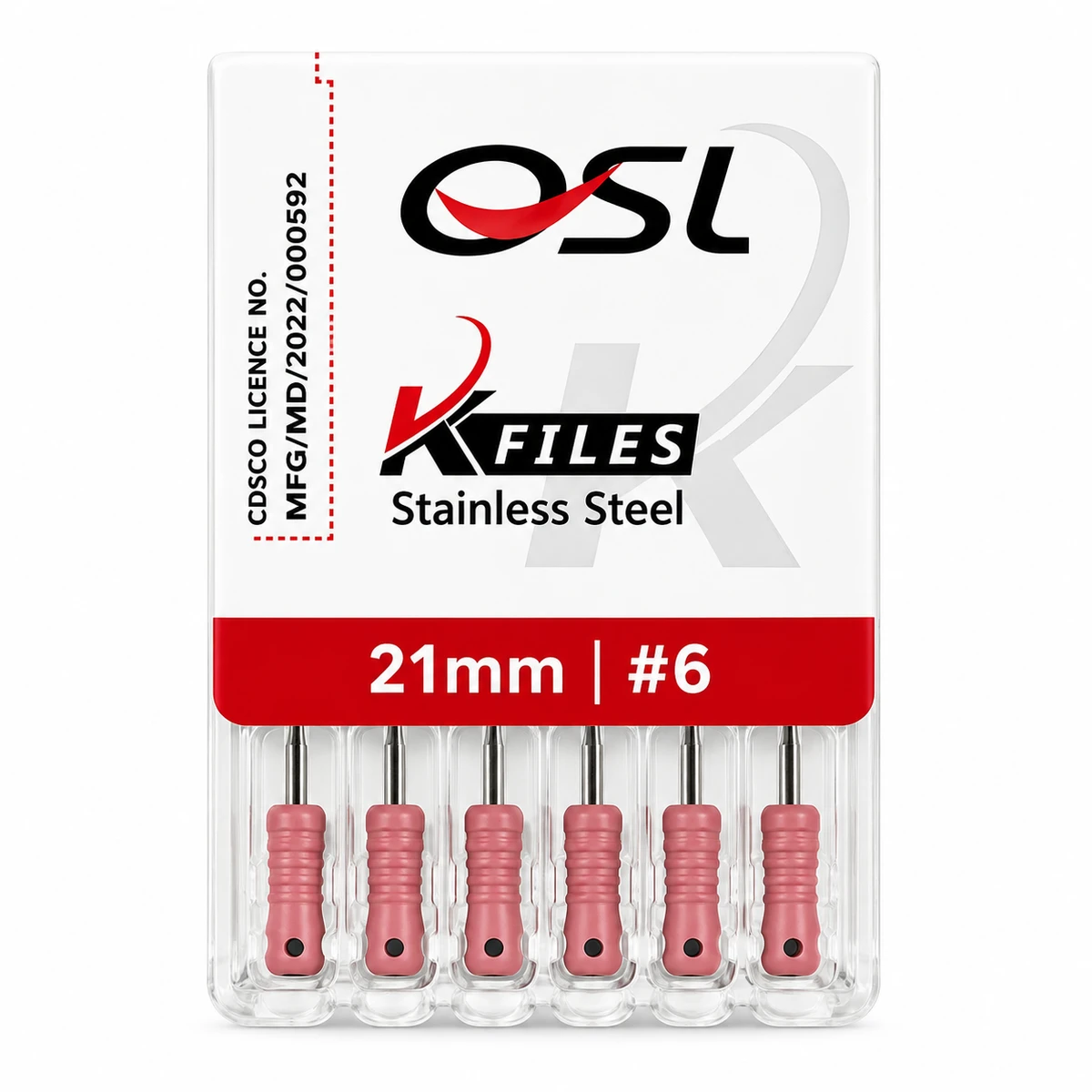 Stainless Steel K-Files 21mm -#6