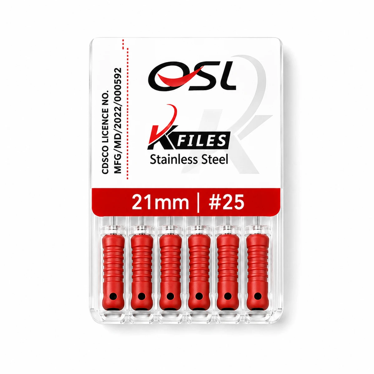 Stainless Steel K-Files 21mm -#25