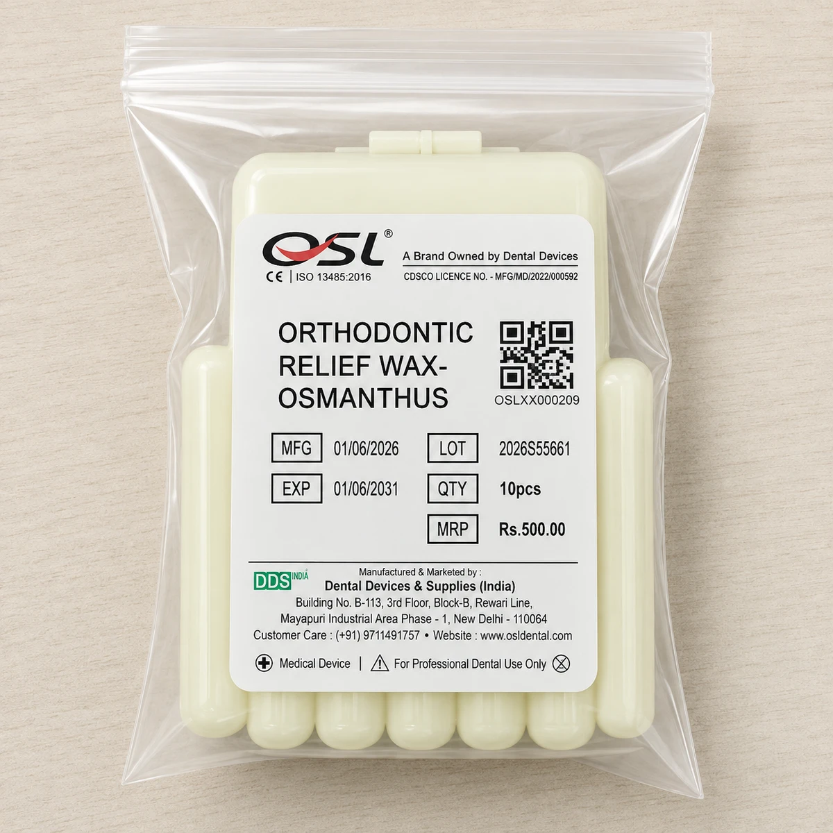 Orthodontic Relief Wax- Osmanthus (Pack of 10)